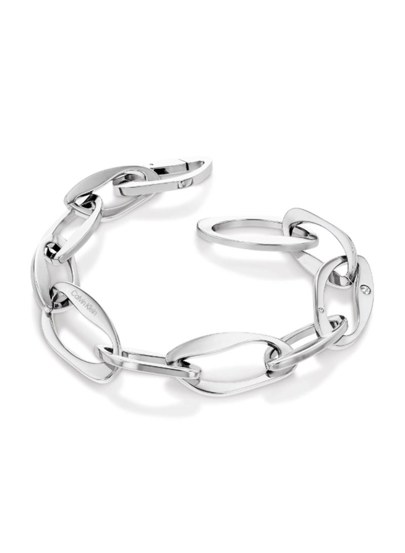 CALVIN KLEIN مجموعة مجوهرات كالفن كلاين - سوار رابط نسائي بتصميم متناسق - 35000687 - Image 1