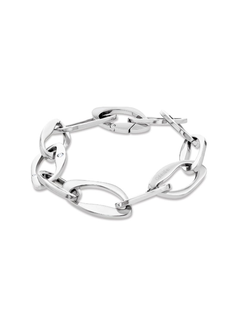 CALVIN KLEIN مجموعة مجوهرات كالفن كلاين - سوار رابط نسائي بتصميم متناسق - 35000687 - Image 3