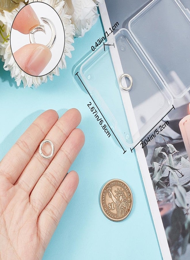 CREATCABIN 2Pcs Spring O Rings Gate Rings 925 Sterling Silver Snap Clip Small Clamp Clasps Round Smooth Clasp Closures Findings Connectors for Jewelry Making DIY Necklace Bracelet 12mm - Image 3