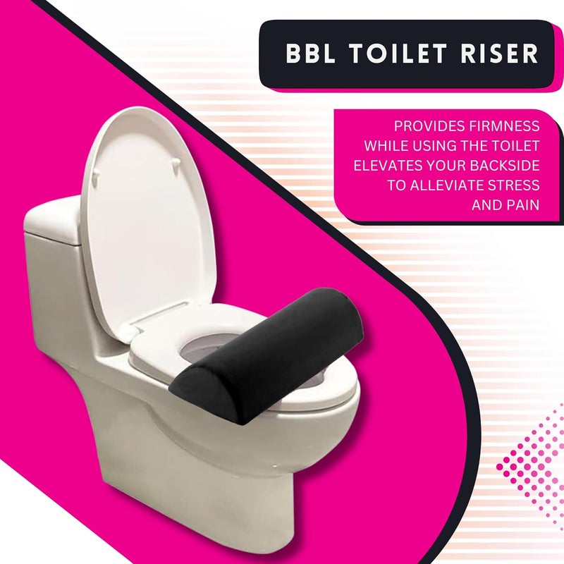 bombshell booty pillow BBL Pillow Toilet Seat Riser BBL Toilet Riser D-Shaped High Density Foam High Density Toilet Seat Pillow Brazilian Butt Lift BBL Supplies - Image 4
