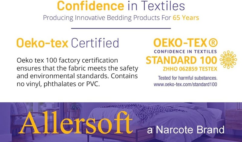 AllerSoft | All Cotton Dust, Pet Dander, Feather, Pollen & Allergy Control Duvet Protector (66x86) - Image 5