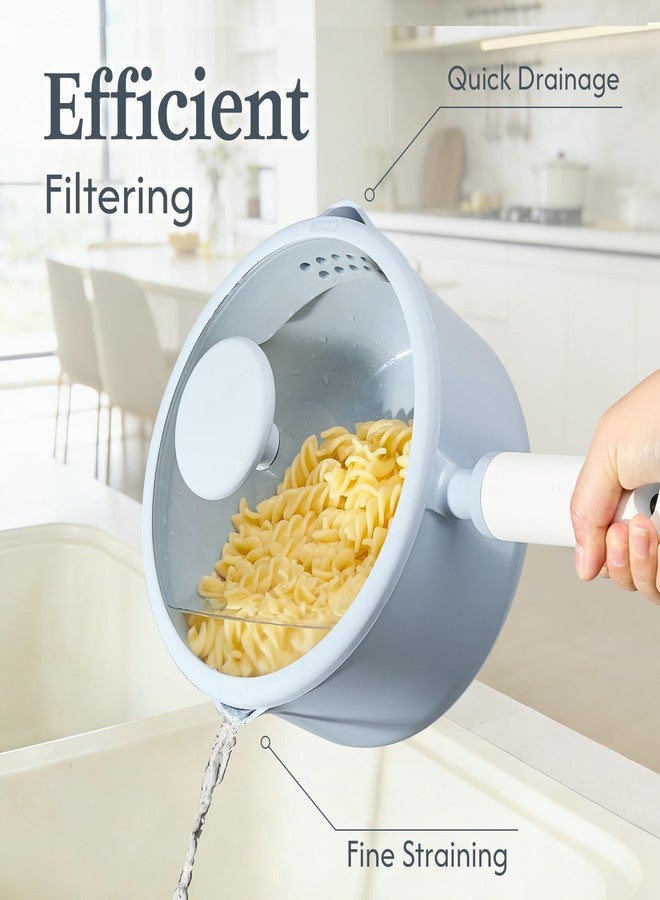 CAROTE Ceramic Cookware Set Nonstick, 9pcs Pots and Pans Set Non stick, Non-Toxic & PFAS-Free,Dishwasher/Oven Safe, RV/Camping Cookware Set,Sauce Pan with Lid, Blue - Image 4