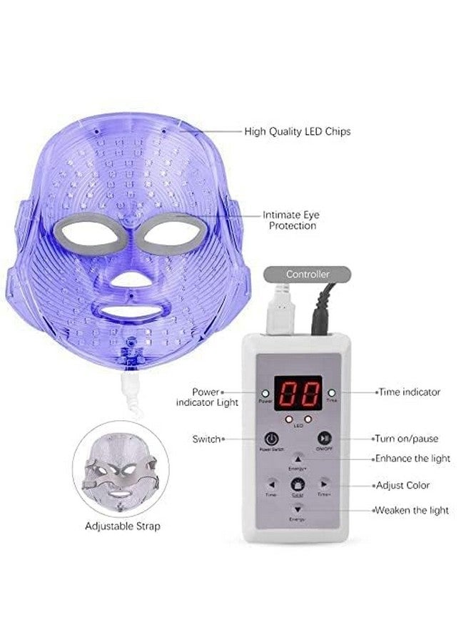 LELE 7 Color LED Face Mask- LED Skin Therapy Mask - Home Skin Rejuvenation & Anti-Aging Red Light Therapy - Facial Skin Care - Skin Tightening - Wrinkles & Fine Lines - Image 3
