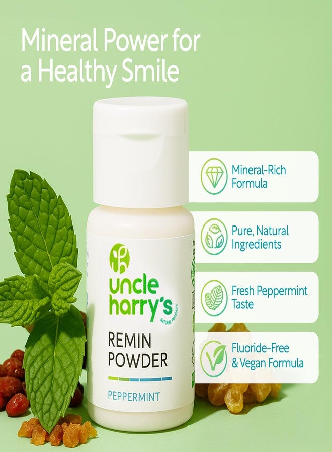 Uncle Harry's Uncle Harry’s Peppermint Remineralization Tooth Powder | Alkalizing Ionic Minerals and Pure Plant Essences | All Natural Enamel Support | Neutralizes Acids Strengthens Teeth Fluoride Free Vegan 1 oz - Image 2