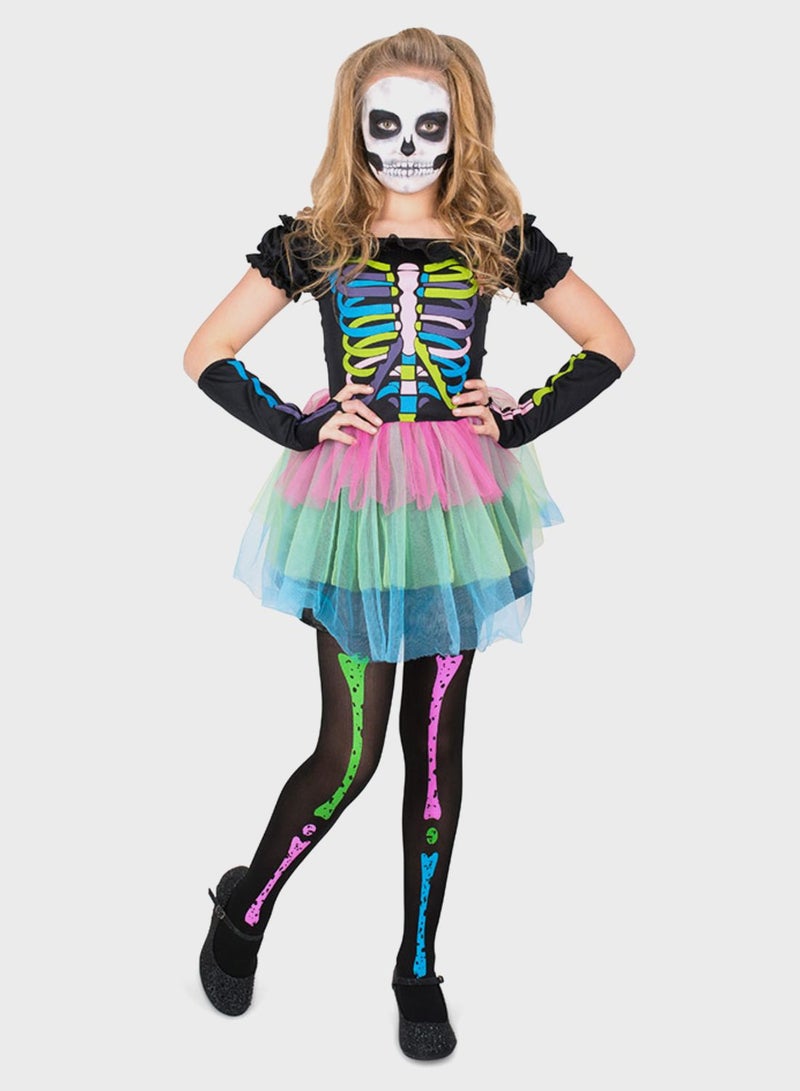 MAD TOYS Kids Neon Skeleton Tutu Costume - Image 1