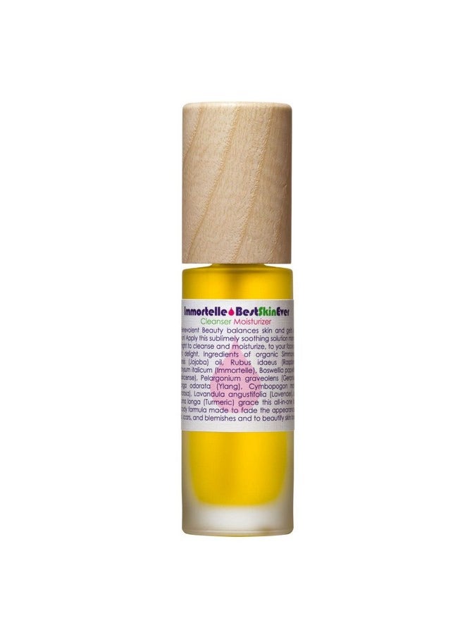 Living Libations Organic Best Skin Ever Allinone Facial Cleanser Exfoliator + Moisturizer | Natural Wildcrafted Vegan Clean Beauty (Immortelle 1 Fl Oz | 30 Ml)  - Image 1
