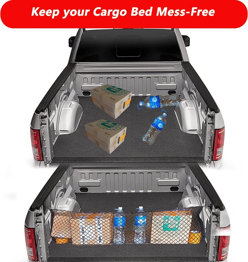 Leezhen Bed Cargo Net Compatible with 2015-2025 Ford F150, F250, F350 Trucks, Black, Polypropylene (PP) Material, ABS Hooks - Image 2
