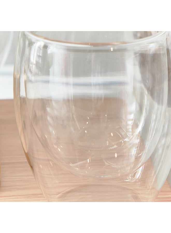 هوم بوكس طقم أكواب زجاجية بجدار مزدوج سعة 250 مل من سيب سافور (4 قطع) - Image 4