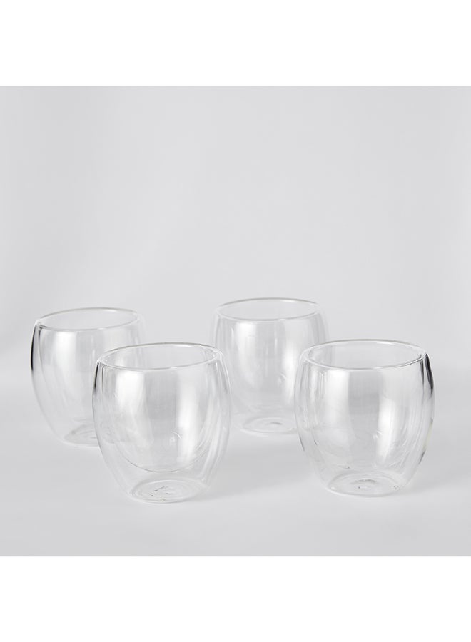 هوم بوكس طقم أكواب زجاجية بجدار مزدوج سعة 250 مل من سيب سافور (4 قطع) - Image 5