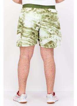 Adidas Men Sportswear Fit Unite Tie Dye Floral Shorts, Olive  - Image 3