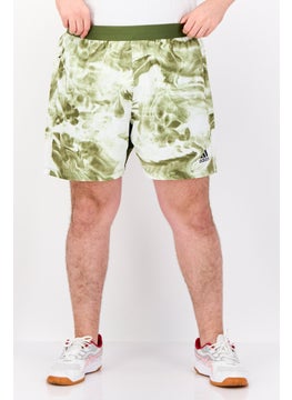 Adidas Men Sportswear Fit Unite Tie Dye Floral Shorts, Olive  - Image 1