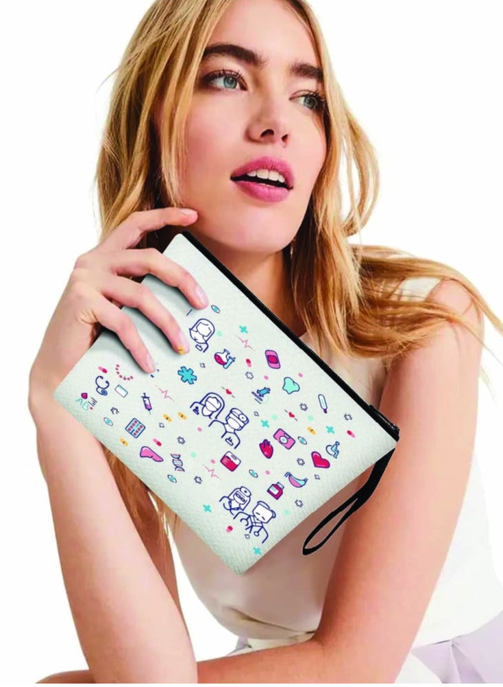 PRINTSHOP4ME Doctors Day Cosmetic Bag for Women - Stylish Doctors Day Gift for Women - Doctors Day Thank You Gift - Cosmetic Bag for Women Doctors - Image 4