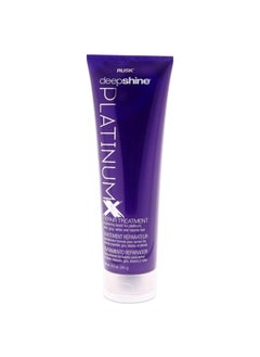راسك علاج إصلاح RUSK Deepshine PlatinumX، 8.5 أونصة، يُصلح الشعر التالف، ويضيف لمعانًا وترطيبًا للشعر البلاتيني والأشقر والرمادي والفضي  - Image 1