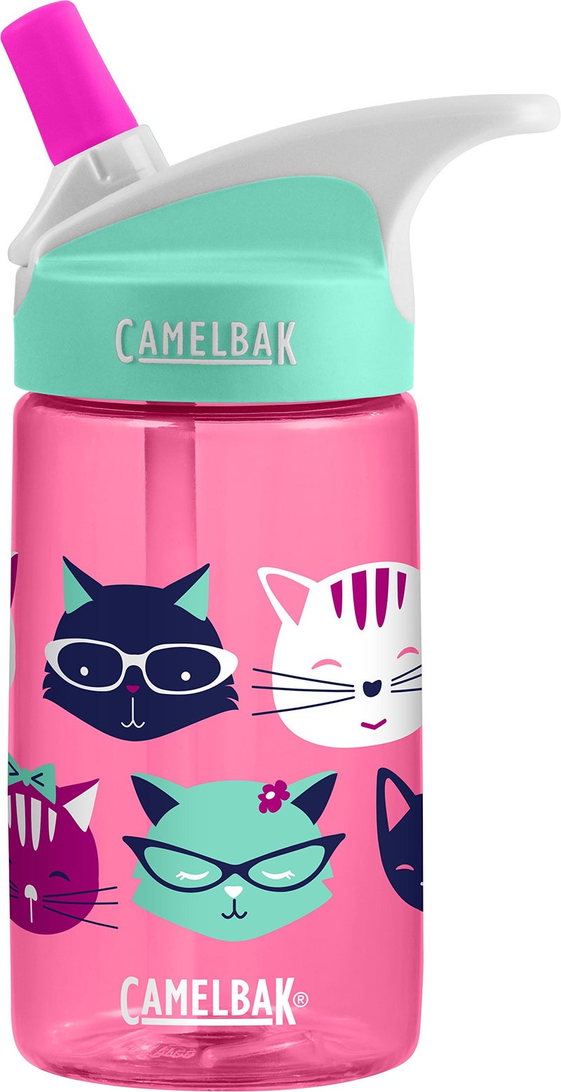 CamelBak Eddy 0.4-Liter Kids Water Bottle – Big Bite Valve - Spill Proof - BPA-Free Bottle – 12 Ounces, Meow, Bottle Only - Image 1