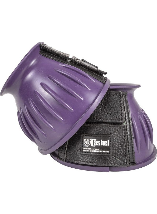 Cashel Company Rubber Horse Bell Boots Purple M - Image 1