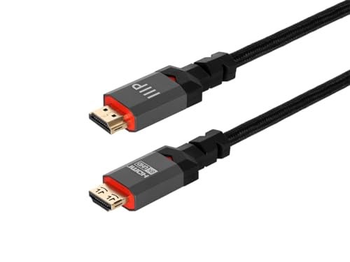 Monoprice 8K Certified Ultra High Speed HDMI Cable 3 Feet Black Braided HDMI 21 8K60Hz 4k120Hz 48Gbps HDR VRR CL3 inWall Rated - Image 1