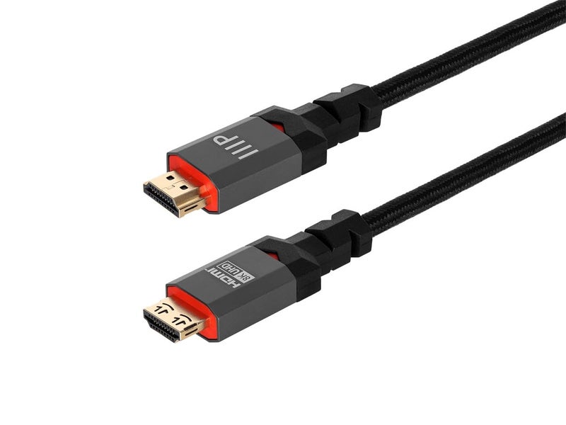 Monoprice 8K Certified Ultra High Speed HDMI Cable 3 Feet Black Braided HDMI 21 8K60Hz 4k120Hz 48Gbps HDR VRR CL3 inWall Rated - Image 2
