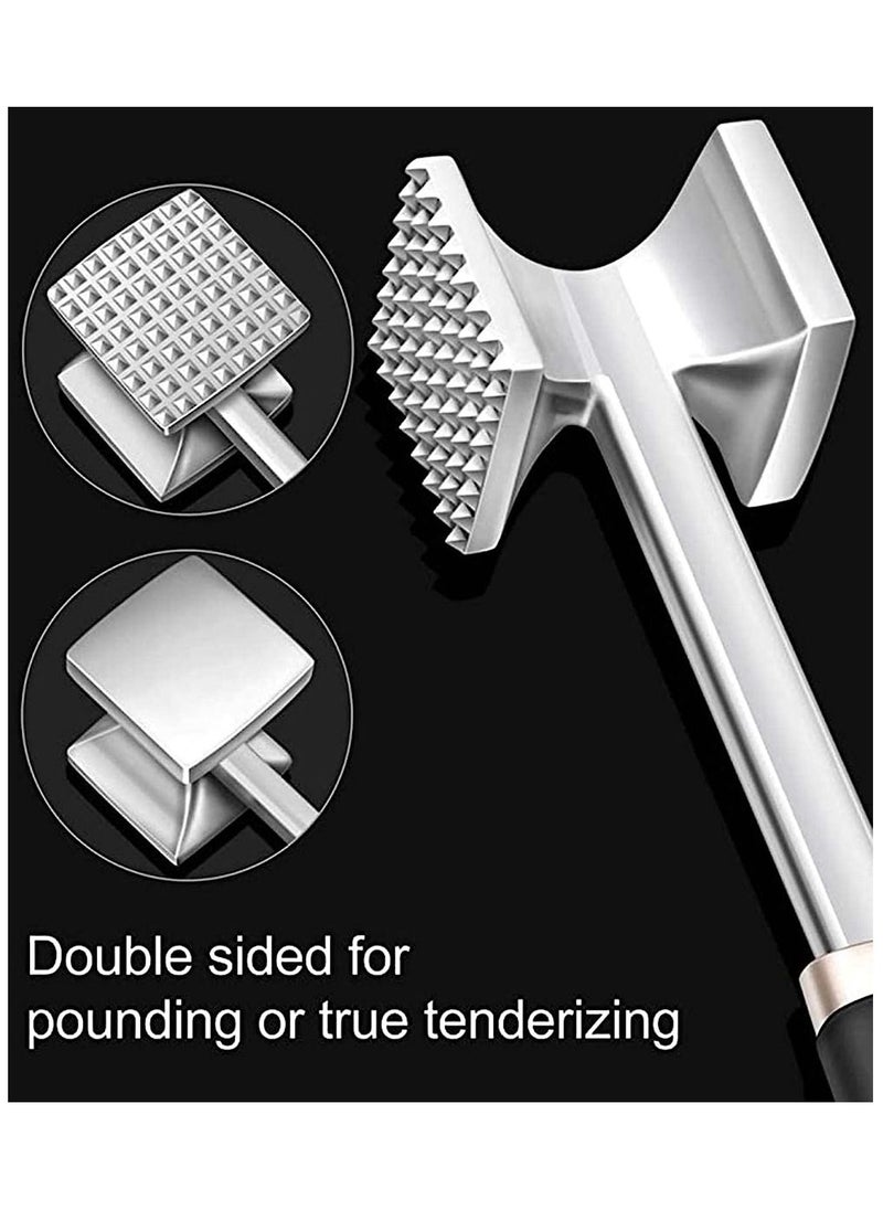 ماركة غير محددة Gourmet Meat Tenderizer Aluminum, Hammer/Mallet Tool/Pounder for Tenderizing and Pounding Steak, Beef Poultry, Solid Metal Construction with Rubber Comfort Grip Handle  - Image 3