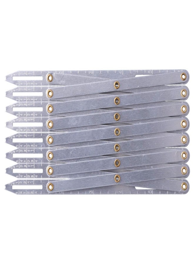 GOTOTOP Adjustable Sewing Gauge for Button Spacing & Pleats - Expandable Aluminum Measuring Tool with Scale, DIY Sewing Kit Accessory for Craft Projects & Garment Making - Image 2