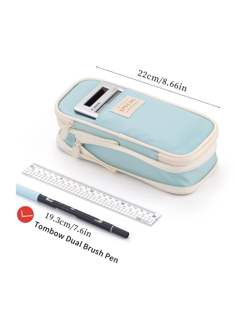 SYOSI - Large Capacity Pencil Case Cosmetic Bag Large Capacity Storage Bag With Zipper Suitable For School Office - Image 1