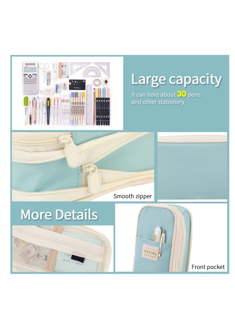SYOSI - Large Capacity Pencil Case Cosmetic Bag Large Capacity Storage Bag With Zipper Suitable For School Office - Image 1
