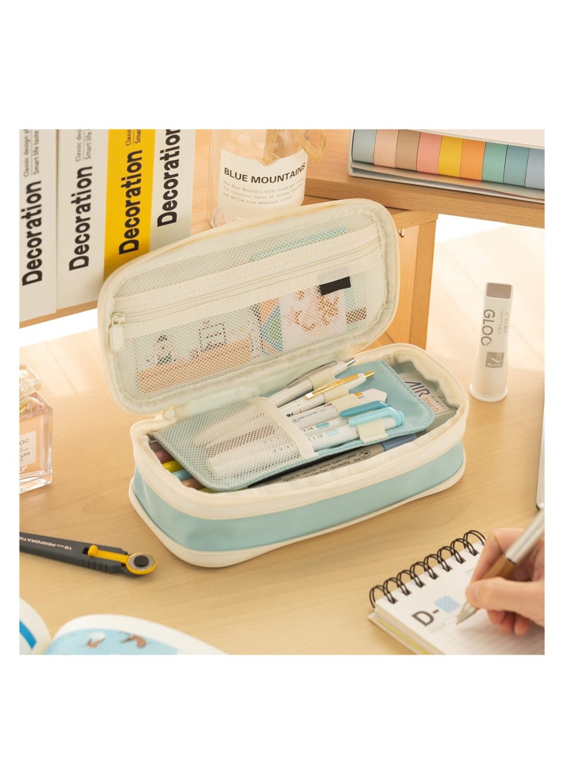 SYOSI - Large Capacity Pencil Case Cosmetic Bag Large Capacity Storage Bag With Zipper Suitable For School Office - Image 1