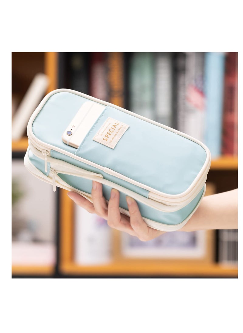SYOSI - Large Capacity Pencil Case Cosmetic Bag Large Capacity Storage Bag With Zipper Suitable For School Office - Image 1