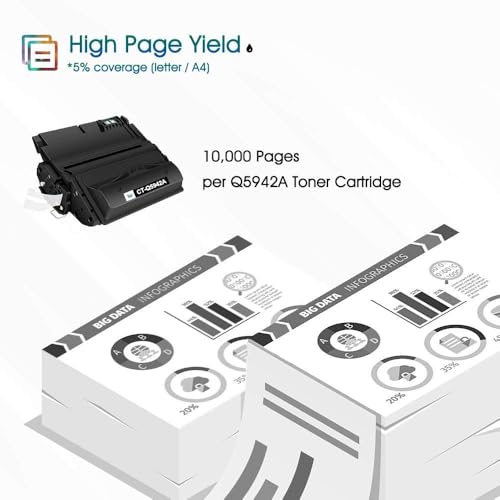 Cool Toner Compatible Toner Cartridge Replacement for HP 42A Q5942A 42X Q5942X Q1338A for HP 4250 4200 4350 4300 4250N 4240 4350N 4250TN 4250DTN 4350DTN 4350TN Printer Ink (Black, 1-Pack) - Image 3