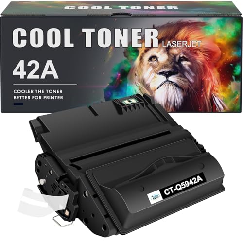 Cool Toner Compatible Toner Cartridge Replacement for HP 42A Q5942A 42X Q5942X Q1338A for HP 4250 4200 4350 4300 4250N 4240 4350N 4250TN 4250DTN 4350DTN 4350TN Printer Ink (Black, 1-Pack) - Image 1