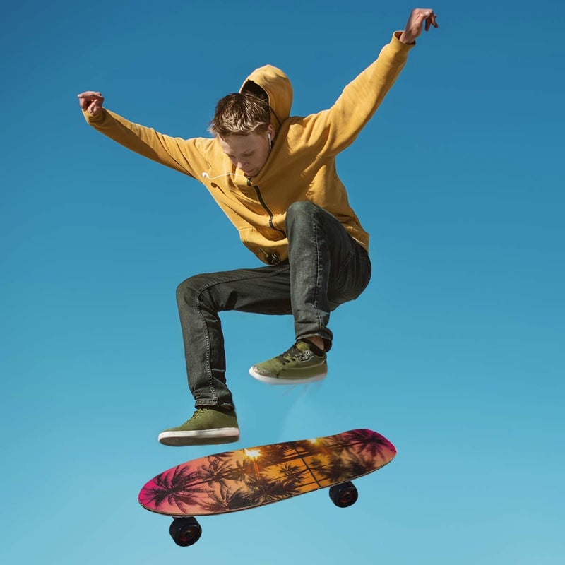 senya Skateboards Grip Tape Vintage Coconut Palm Tree at Sunset Longboards Griptape Sandpaper for Rollerboard - Image 4