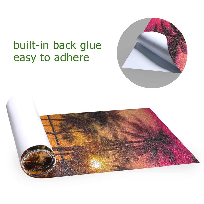 senya Skateboards Grip Tape Vintage Coconut Palm Tree at Sunset Longboards Griptape Sandpaper for Rollerboard - Image 2