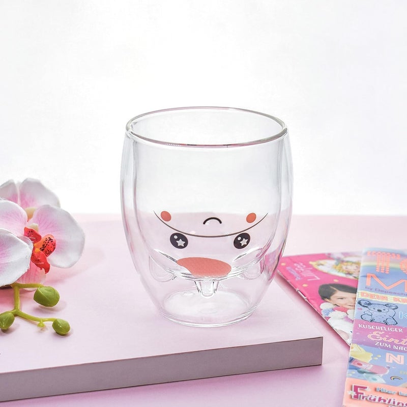 Binoster Unicorn Mug Cute Mugs Glass Double Wall Insulated Glass Espresso Cup Coffee Cup Tea Cup Milk Cup Kawaii Gifts for women girls friends Christmas Birthday Unicorn - Image 3