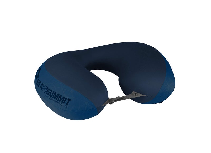 Sea to Summit Aeros Premium Traveller Inflatable Neck Pillow, Navy Blue - Image 1