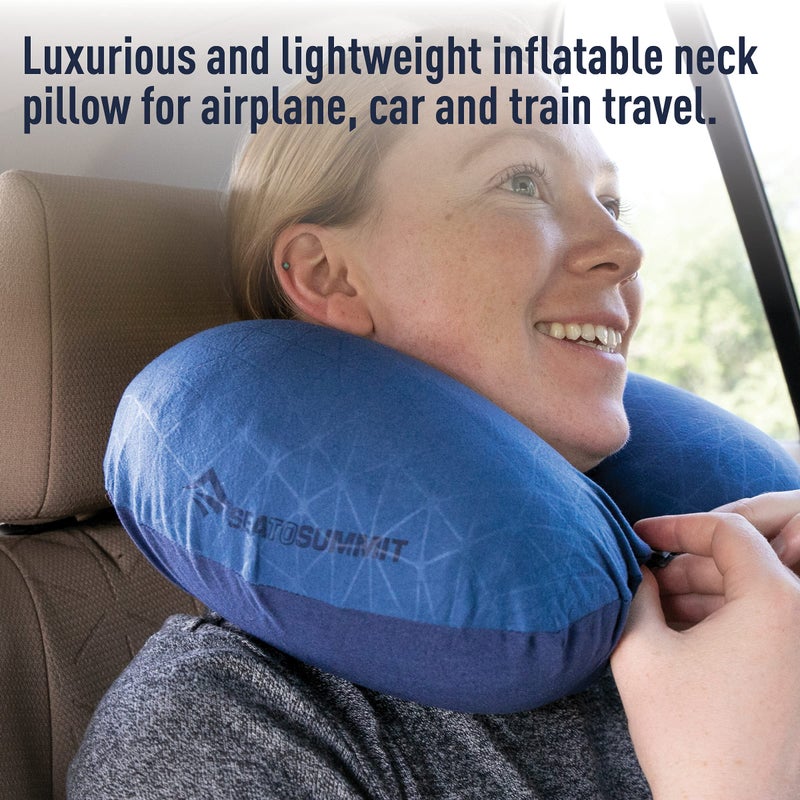 Sea to Summit Aeros Premium Traveller Inflatable Neck Pillow, Navy Blue - Image 5