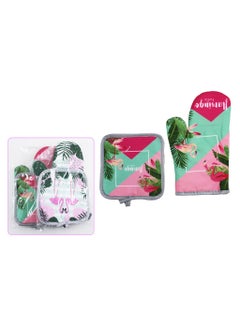 AL QADAH Microwave Oven Gloves and Cushions Set 2pcs, 26cm Glove, 16x16.5cm Cushion, Mix of Vibrant Colors  - Image 2