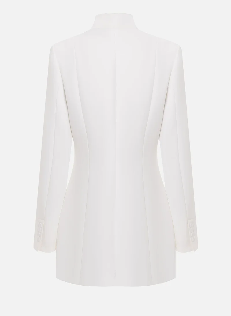Lichi Mini blazer dress with an accent brooch
