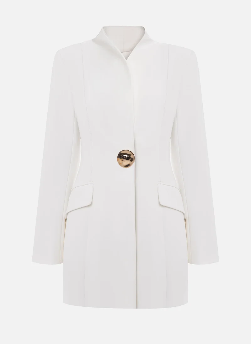 Lichi Mini blazer dress with an accent brooch