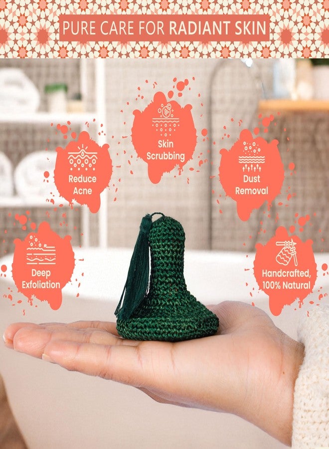 Argaviva Face Scrubber Exfoliator – Gentle Face Exfoliator Scrubber & Facial Brush for Cleaning and Exfoliating – Moroccan Clay & Sabra Fabric Pad for Smooth Radiant Skin, Men & Women - Image 4
