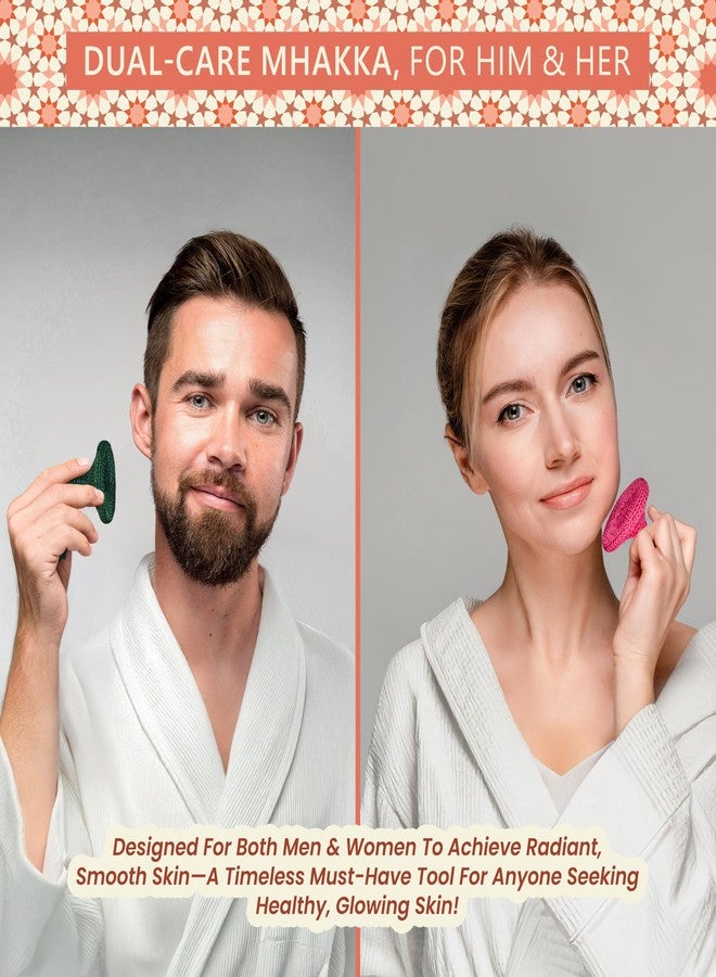 Argaviva Face Scrubber Exfoliator – Gentle Face Exfoliator Scrubber & Facial Brush for Cleaning and Exfoliating – Moroccan Clay & Sabra Fabric Pad for Smooth Radiant Skin, Men & Women - Image 2