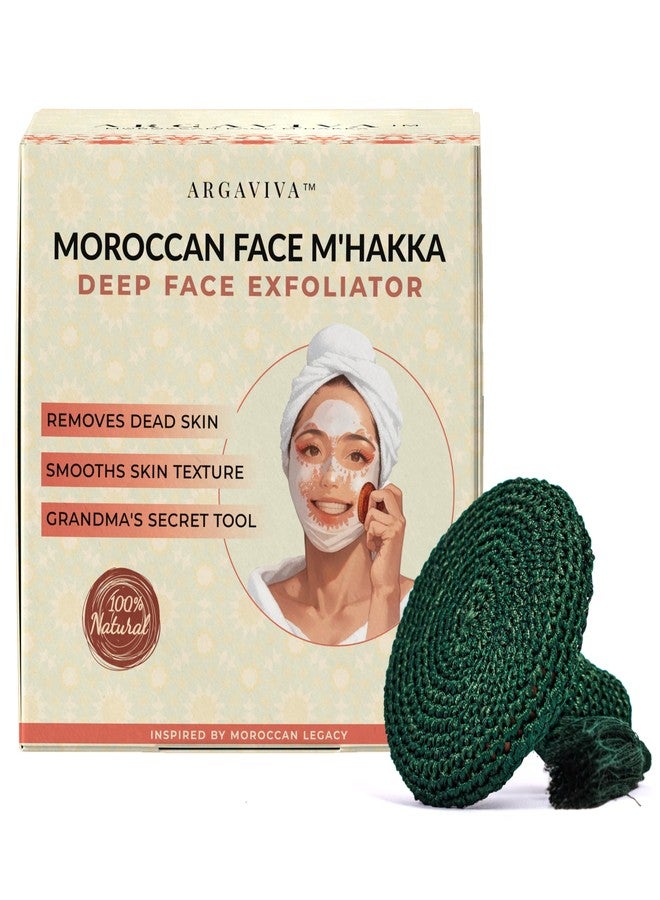Argaviva Face Scrubber Exfoliator – Gentle Face Exfoliator Scrubber & Facial Brush for Cleaning and Exfoliating – Moroccan Clay & Sabra Fabric Pad for Smooth Radiant Skin, Men & Women - Image 1