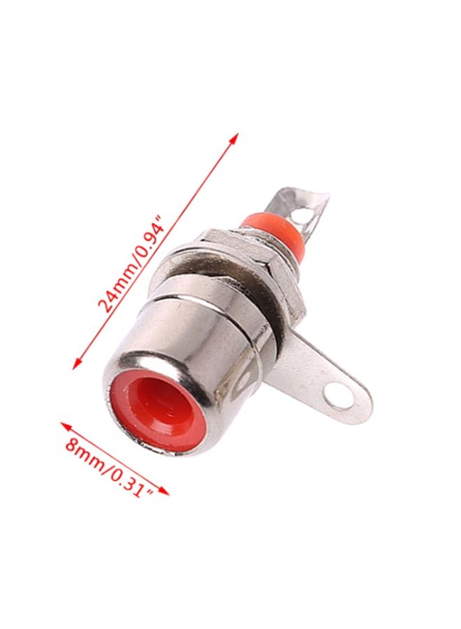 BURAQ 10pcs Small RCA Soldered Lotus Master AV Socket Audio Connector(Red)  - Image 2