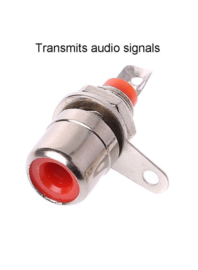 BURAQ 10pcs Small RCA Soldered Lotus Master AV Socket Audio Connector(Red)  - Image 3