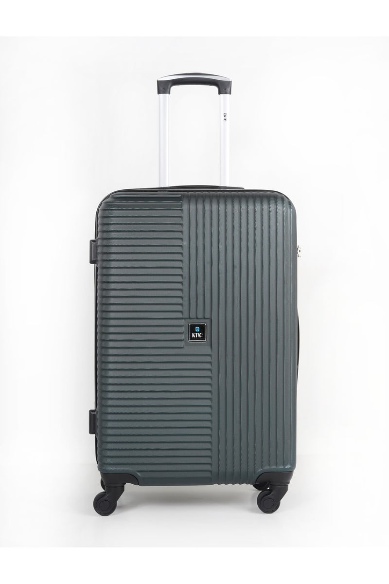 KTMC 3-Piece Luggage Set, ABS Material, Lightweight, 360° Rotated 4-Wheels, Tough Suitcase for Travel, Sizes 20/24/28 inches Blackish Green - Image 2
