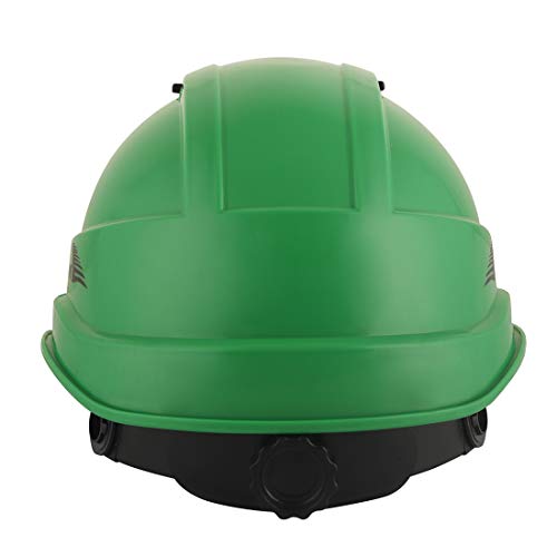KARAM PN542 Safety Helmet for Men Industrial & Construction Helmet | Ratchet Type Adjustment with Adjustable Chin Strap | Ventilation & Side Slot for Attachment | EN Certified Hard Hat | HYD Green - Image 4