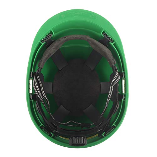 KARAM PN542 Safety Helmet for Men Industrial & Construction Helmet | Ratchet Type Adjustment with Adjustable Chin Strap | Ventilation & Side Slot for Attachment | EN Certified Hard Hat | HYD Green - Image 5