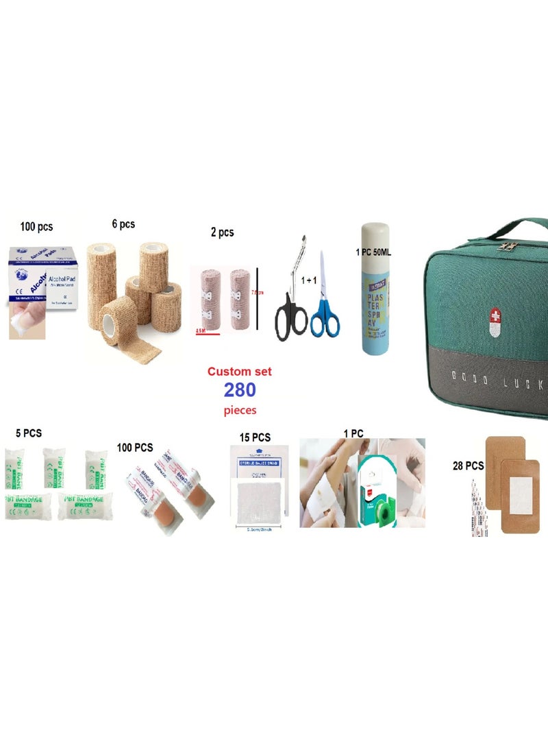 First Aid Portable Universal First Aid Kit - for Home/School/Outdoor Activities/Hiking/Car Travel and Camping - Quick Response First Aid Supplies -151 Pieces - Image 4