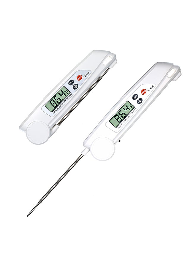 LCD Food Thermometer White 10.63 x 1.57inch - Image 1