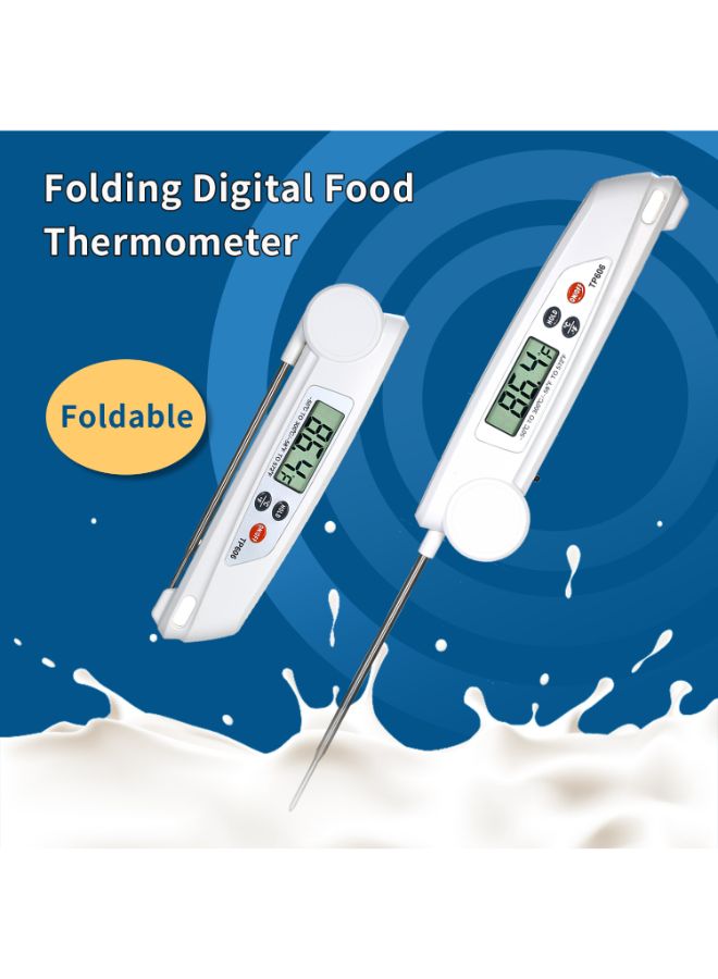 LCD Food Thermometer White 10.63 x 1.57inch - Image 2