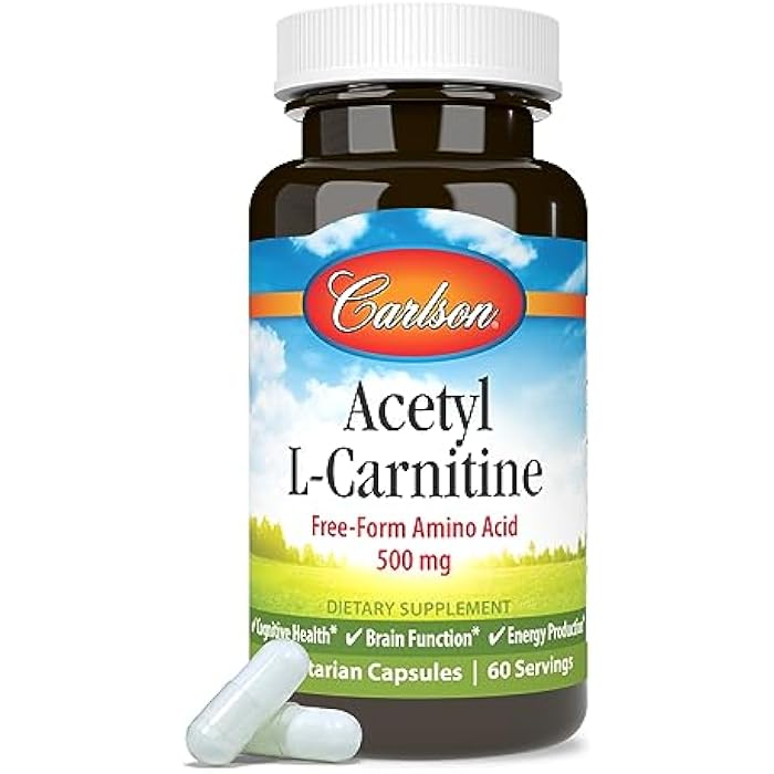 Carlson Labs Acetyl L-Carnitine, 500mg, 60 Capsules - Image 5