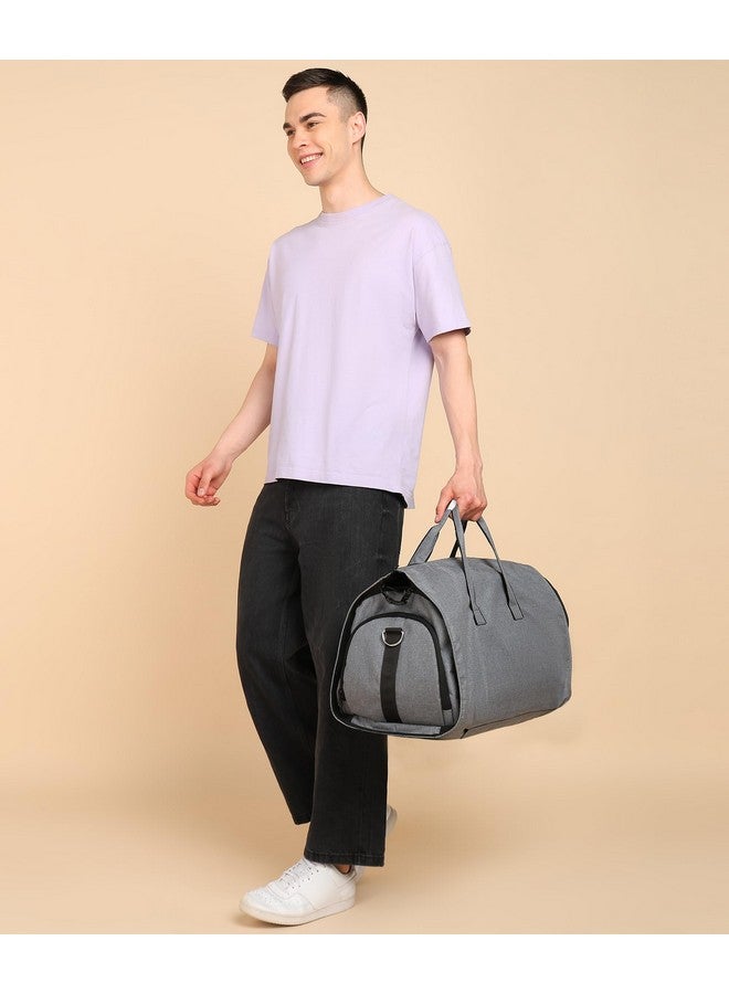 FUOCO Convertible Duffle Bag Garment Luggage w/Wheels with Hidden Suit Compartment Luggage Carry on Hanging Suitcase Travel Bag All 3 in 1 Foldable for Men Women Shoulder Handbags - Image 4